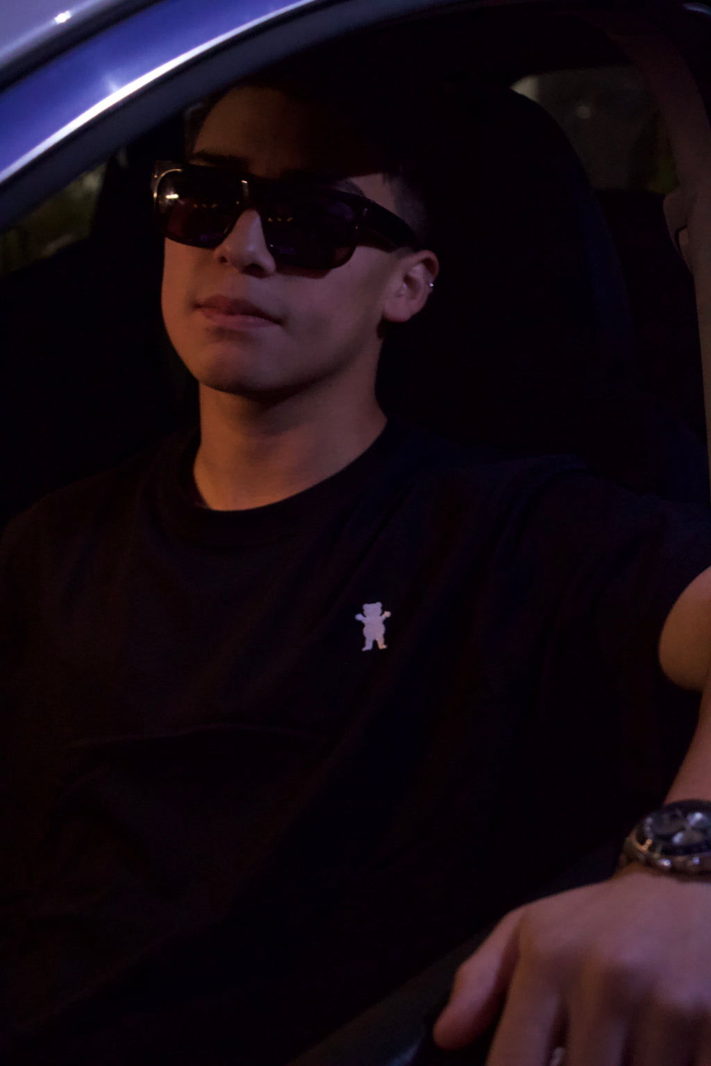 Polera Grizzly Embroidered OG Bear Black