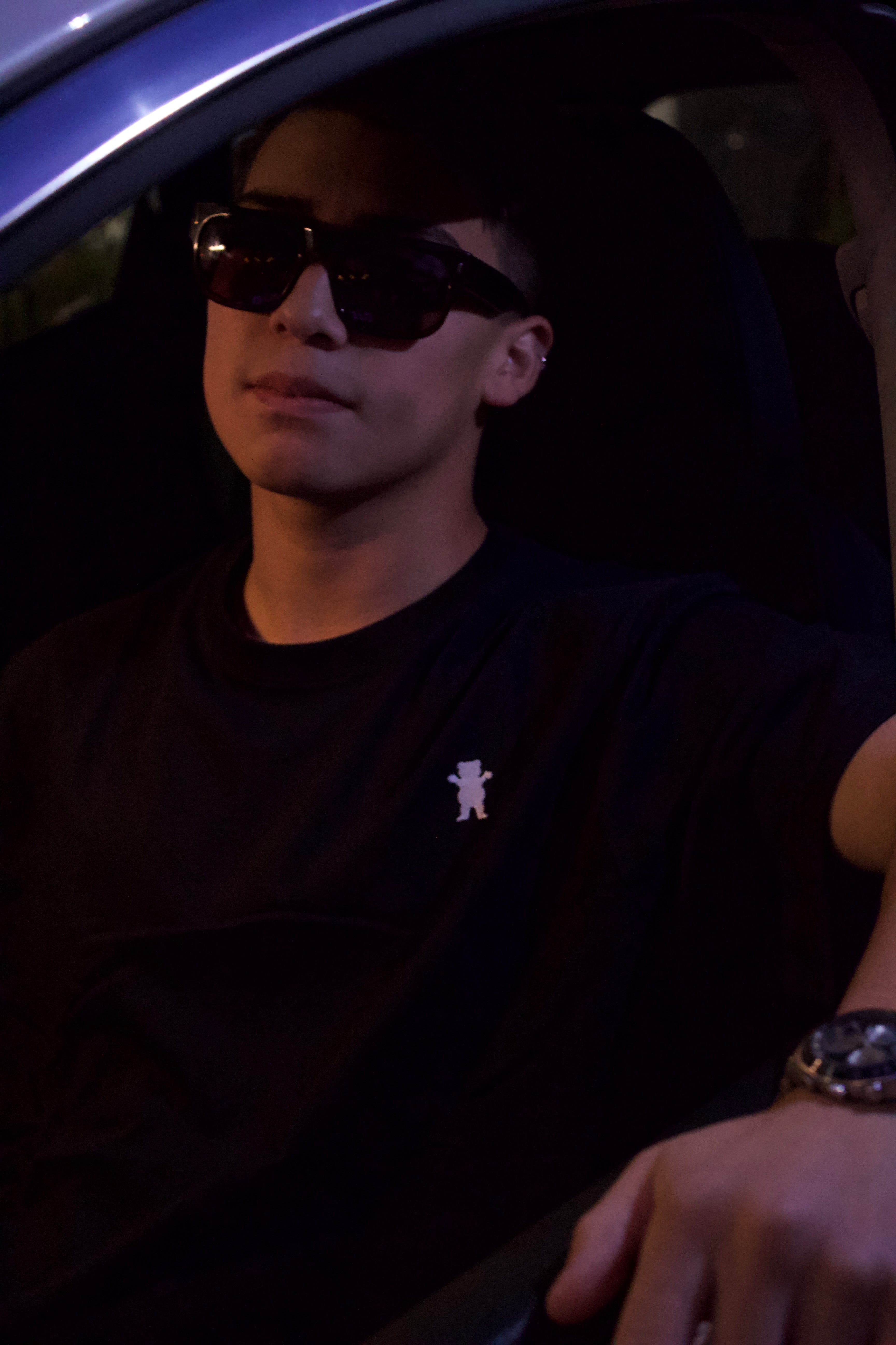 Polera Grizzly Embroidered OG Bear Black