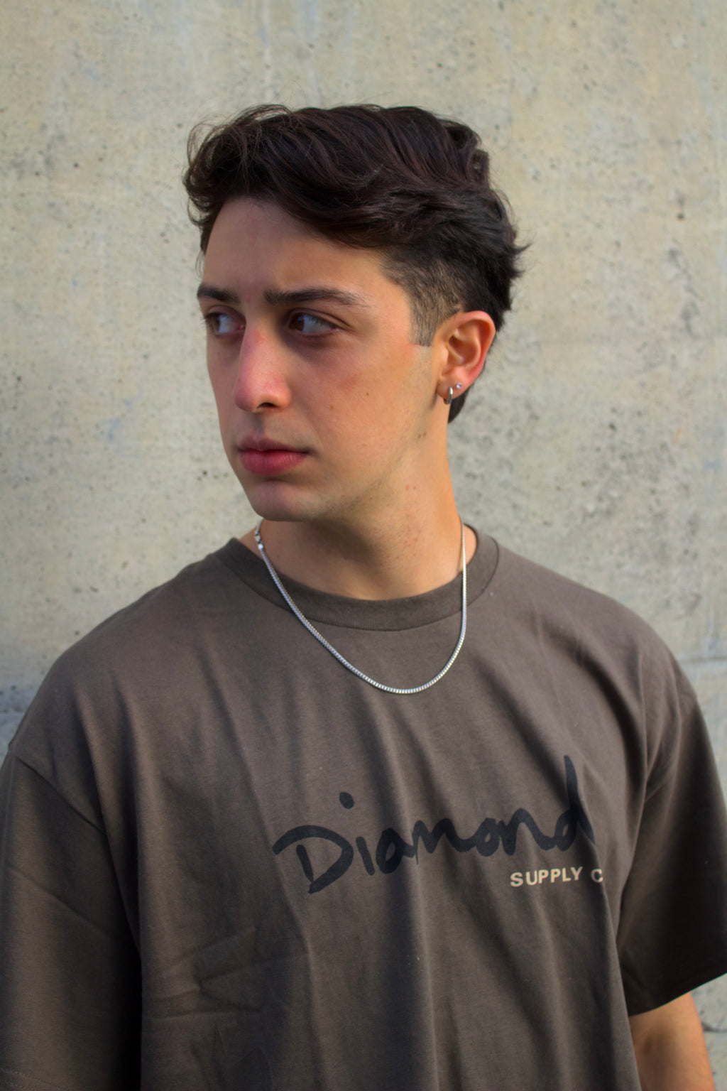 Polera Diamond Supply OG Script Military