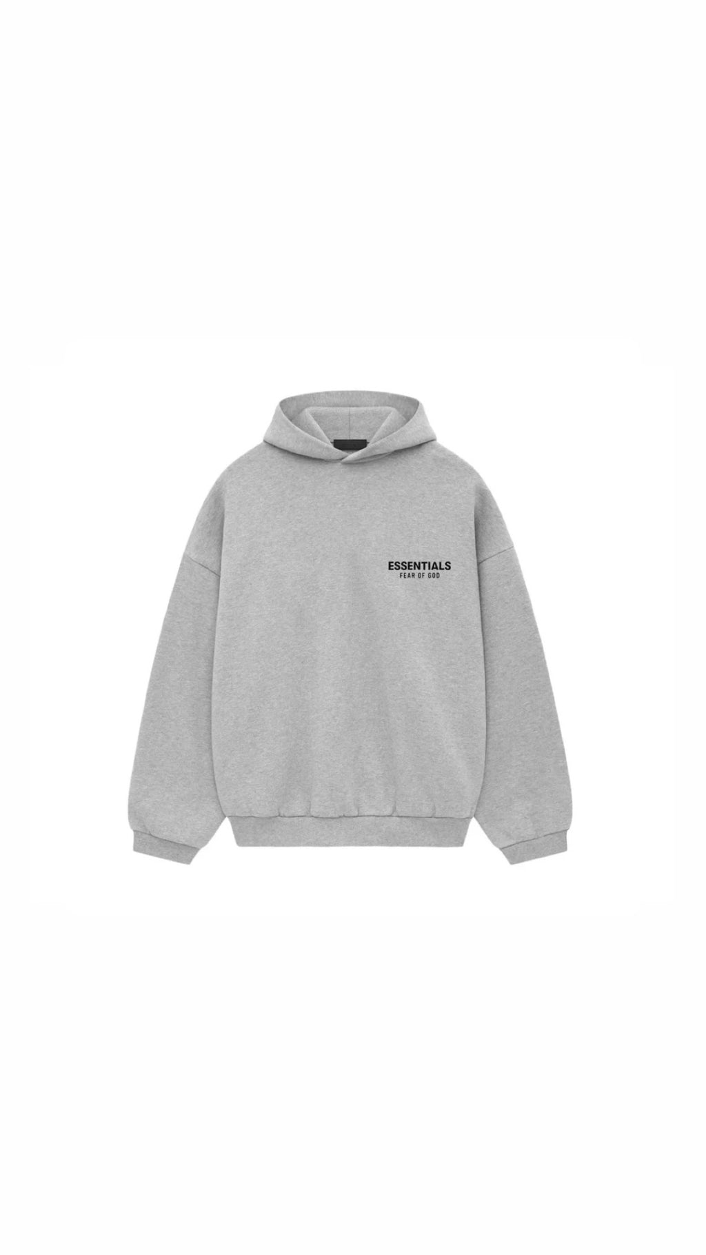 Fear Of God Essentials Light Heather Grey Fleece Hoodie FW24