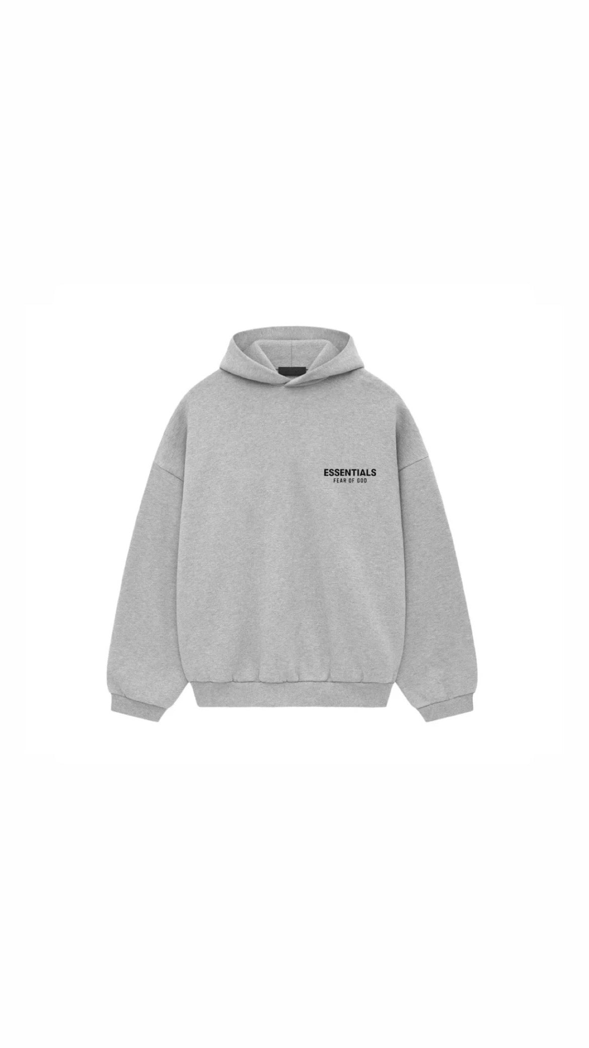 Fear Of God Essentials Light Heather Grey Fleece Hoodie FW24