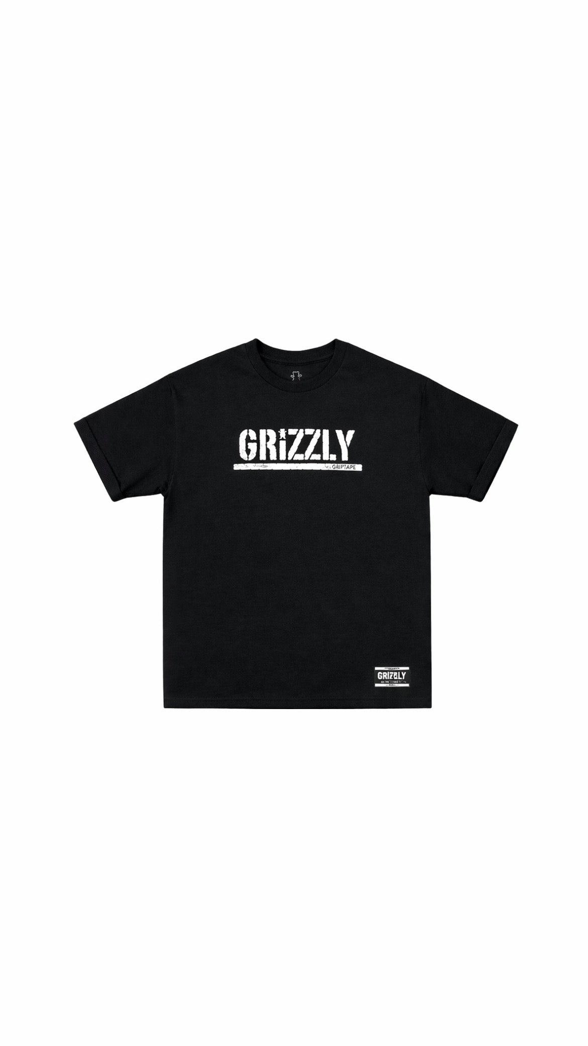 Polera Grizzly Griptape Stamped Black