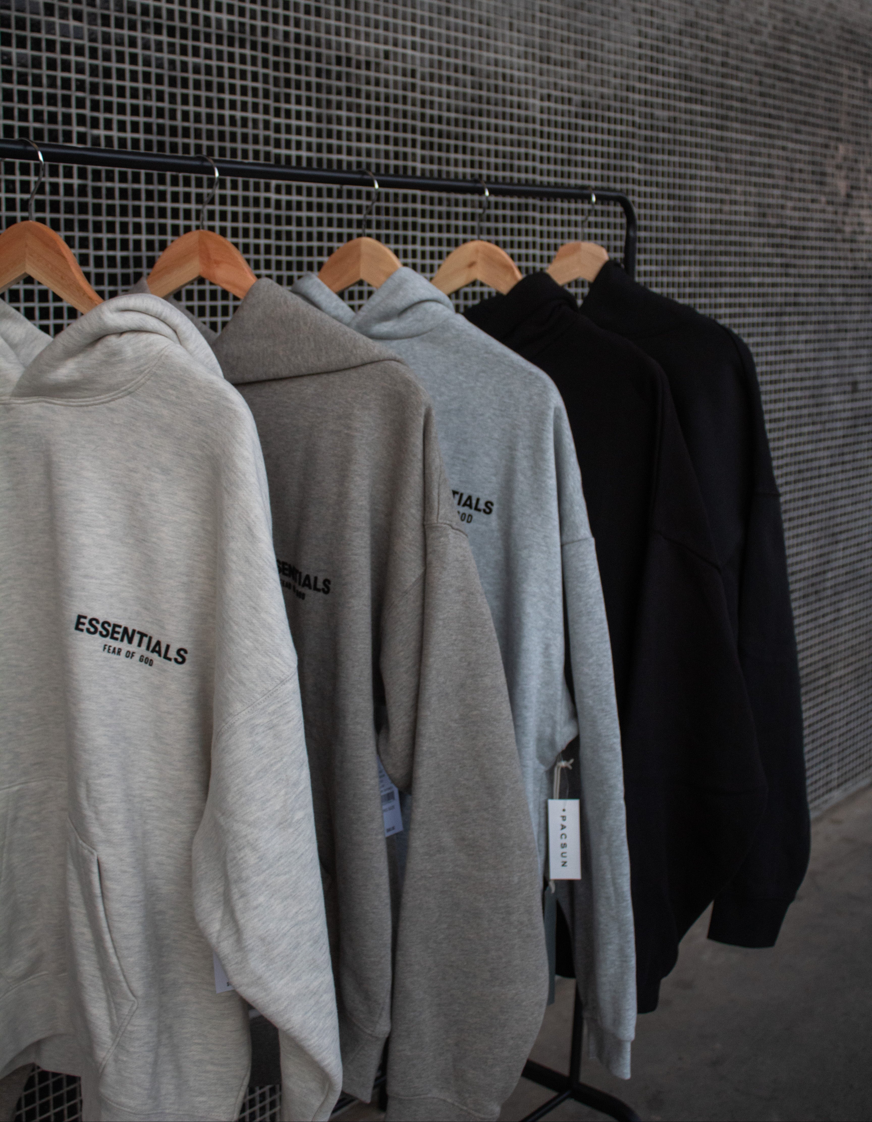 Fear Of God Essentials Black Fleece Hoodie FW24