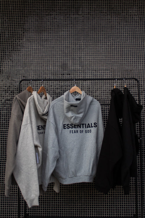 Fear Of God Essentials Light Heather Grey Fleece Hoodie FW24