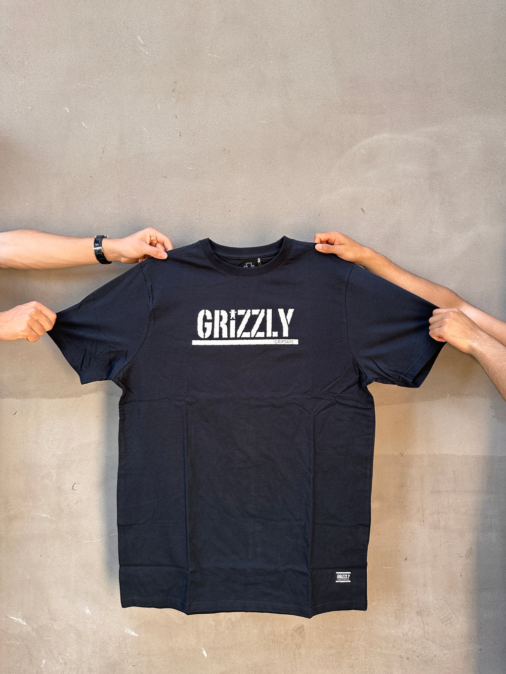 Polera Grizzly Griptape Stamped Black
