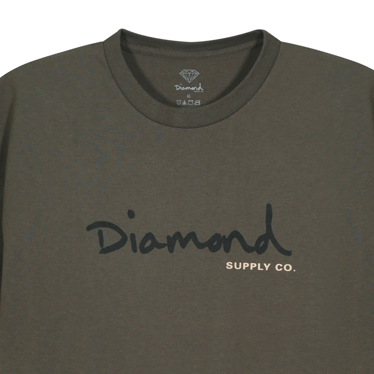 Polera Diamond Supply OG Script Military