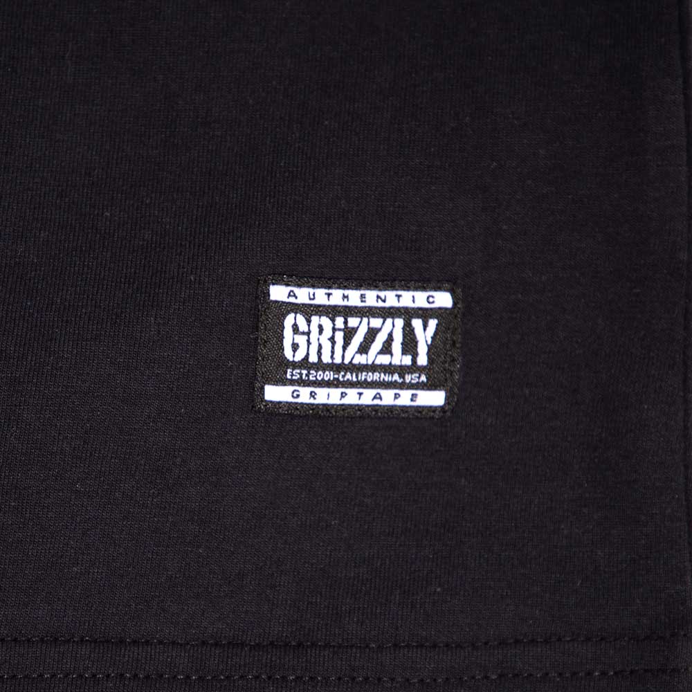 Polera Grizzly Griptape Stamped Black