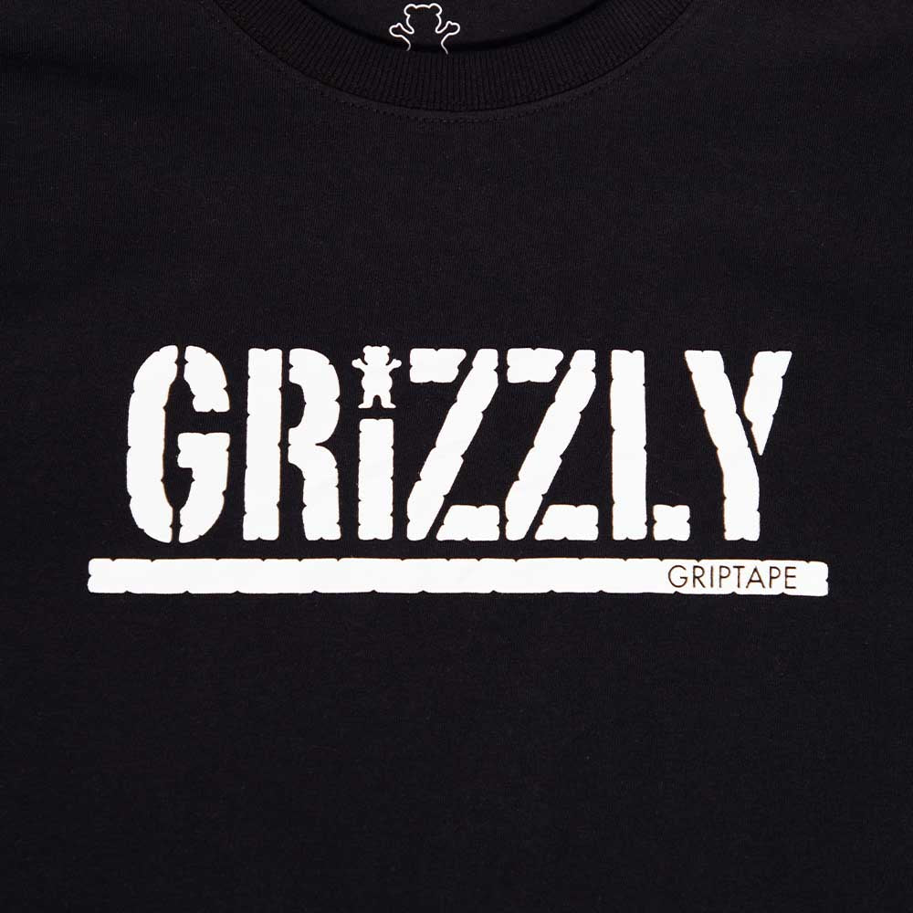 Polera Grizzly Griptape Stamped Black